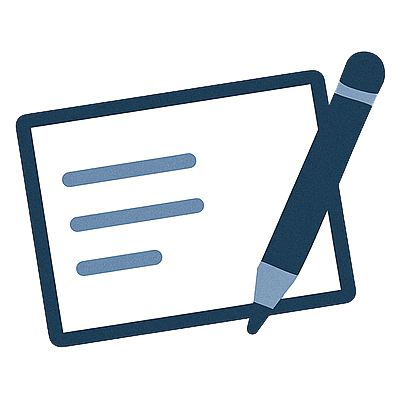 Picture of a postcard and a pen