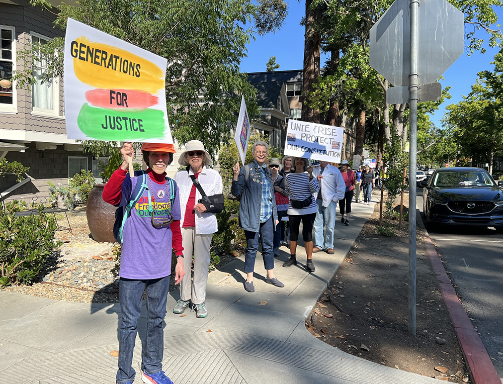 March of the seniors from Generations for Justice that started the rally (Photo by HamsterBob)